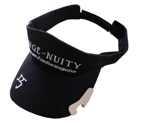 Custom sun visor caps hats with Beer bottle opener