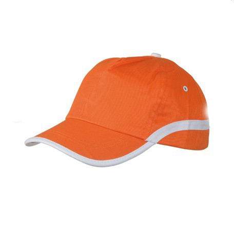 Orange caps hats with piping brim