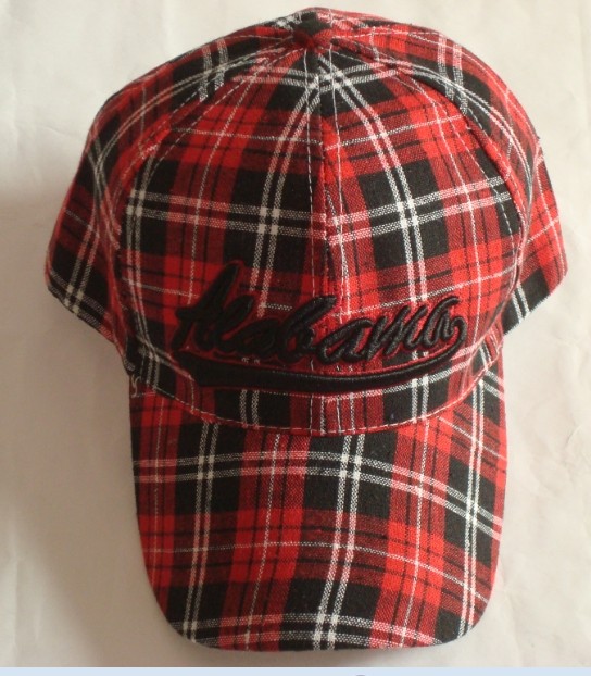 check gingham caps