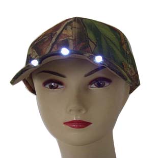 Baseball caps hats in camo color with Led lights