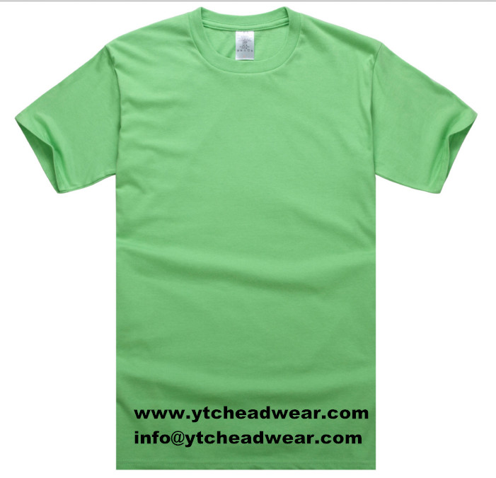 sell blank Cotton T shirts in green color