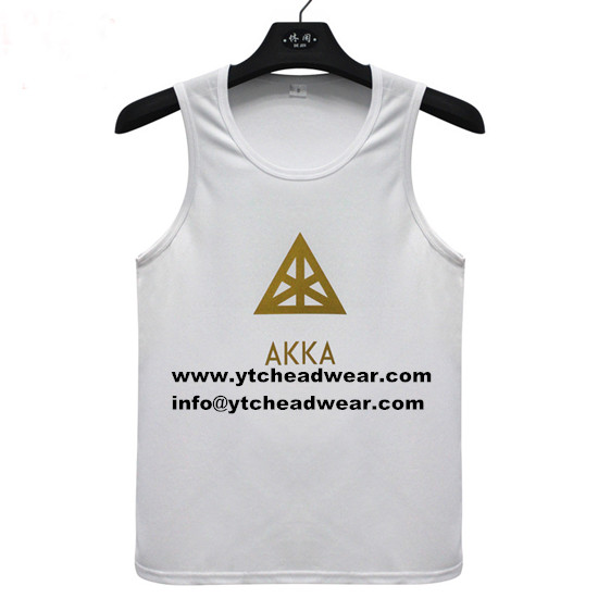 white cotton tank top/vest for men and women