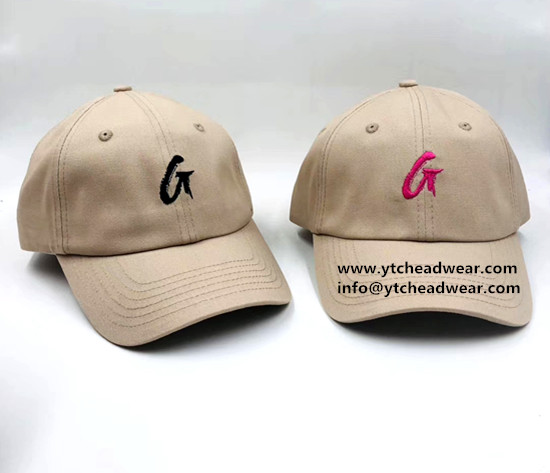 classical khaki cotton hats caps with logo