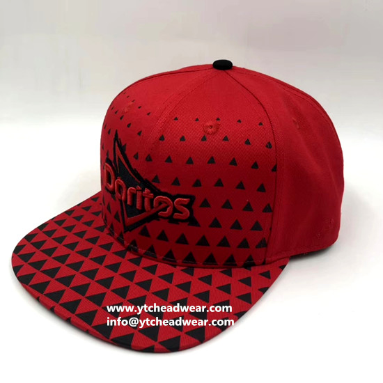 Embroidery Baseball cap hat with flat peak