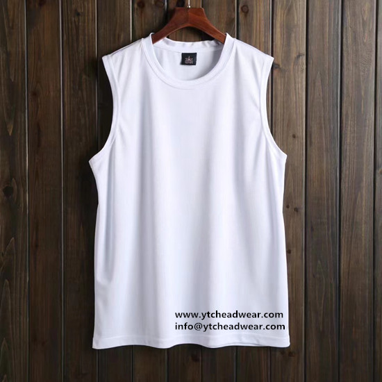 Cotton mens tank top for summer in white color
