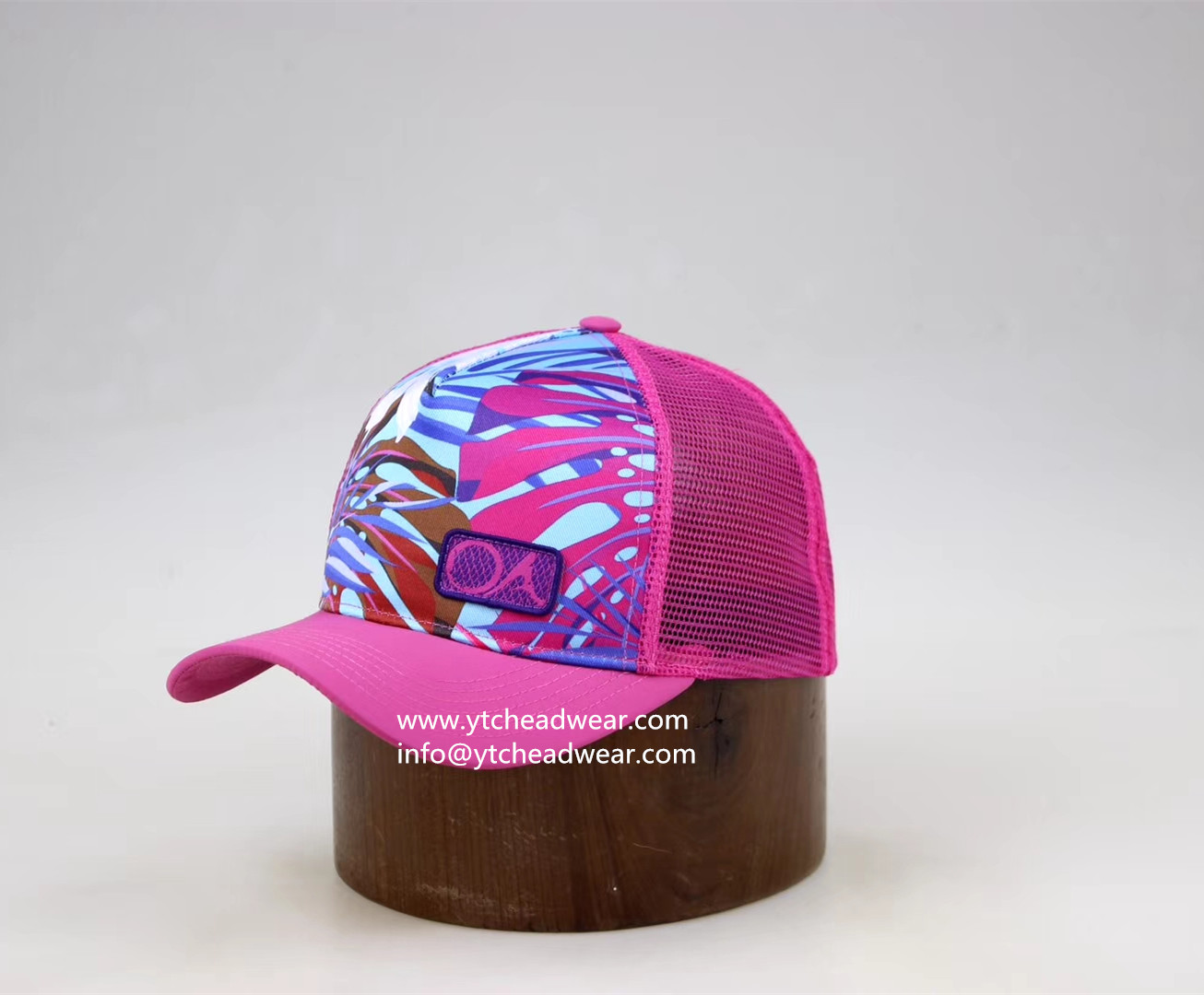 Fabric Printed sport trucker hat for girl